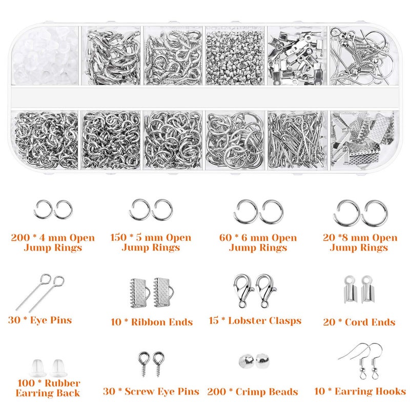 Audab Jewelry Making Kit with Tools, Wires, Charms and Findings for Jewelry Making and Repair - Image 4